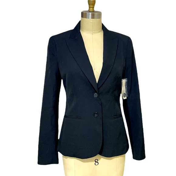 0121 NWT NEW Theory Nichelle black wool blazer sz 6 - Picture 2 of 8